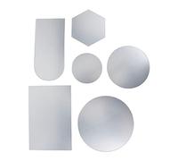 Mirror Wall Sticker Decorative Acrylic Special Shape Wall Decor for Home Office Bathroom Living Room Kitchen 6Pcs Set 21x10cm 21x14cm 11.3x13cm 10cm 14cm 18cm