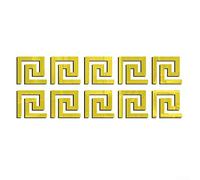 Mirror Wall Stickers, 10PCS 5x5CM Self Acrylic Edge Strip Decal for TV Background, Home Decor, Silver(Gold)