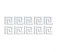 Mirror Wall Stickers, 10PCS 5x5CM Self Acrylic Edge Strip Decal for TV Background, Home Decor, Silver(Silver)