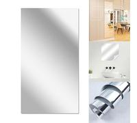Mirror Wall Stickers, 200 x 60 cm Self-Adhesive Mirror Foil Wall Mirrors Tiles Sheets Home Living Room Wall DIY Decoration