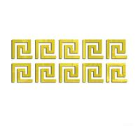 Mirror Wall Stickers 5cm Silver Acrylic Edge Decals(Gold) | Silver acrylic material, 5cm square size, self- backing, smooth wall application, brightens room
