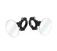 Mirror Wide Convex Motorcycle Handlebar Mount Rear Side Blind Spot Rimless 360 Degree Rotation Motorcycle rearview mirror(1 Pair (2 pcs))