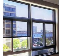 Mirror Window Tint RollerPull Down Thermal Privacy Shade for Home Office BalconyNo Drill Fits Windows & Doors 1655 inches (Blue 35.4xH)