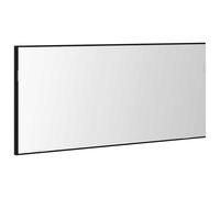Mirror with LED Strip Lights Glass and Engineered Wood Wall Bathroom vidaXL