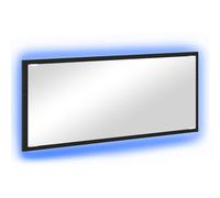 Mirror with LED Strip Lights Wall-mounted Engineered Wood Modern Vanity vidaXL