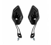 Mirror With Sleek Rectangular Shape And Black Metal Degree Joint For Comfortable Riding