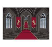 MIRRORANG 3x2,5m Background for Medieval Castle Throne Room Photography Backdrop Solemn King Kingdom Red Carpet Fairy Tale Symbol of Rights Photo Studio Props Children Kid Portrait Wallpaper, Vinyl