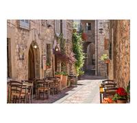 MIRRORANG 3x2,5m Italy Old Alley Backdrop European Small Town Narrow Street Cafe Photography Background Village Building Travel Wedding Photo Studio Props Wallpaper