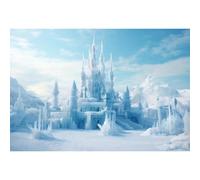 MIRRORANG 3x2m Ice Castle Backdrop Winter Fantasy Ice World Photography Background Birthday Party Baby Shower Photo Booth Props Christmas Decoration Banner