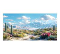 MIRRORANG 76x30cm Desert Reptile Terrarium Aquarium Background Cactus Oasis Floral Mountain Scene Fish Tank Background Bearded Dragon Vivarium Background Vinyl