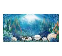 MIRRORANG 91x50cm Underwater World Aquarium Background Aquatic Plants Coral Pearls Fish Tank Background Tropical Terrarium Background