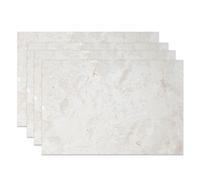 MIRRORANG Beige Marble Placemats Set of 4 45x30cm Natural Stone Texture Place Mats for Kitchen Dining Room Home Table Mats Decor