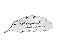 Mirrored Acrylic Feather Hanging Decoration - Feathers appear when loved ones are near | 11cm x 3.5cm | Bereavement Memorial Gift