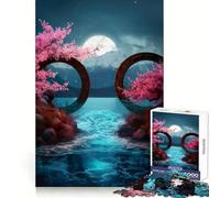 Mirrored Beauty of Asia 1000 Piece Jigsaw Puzzles- Reason Skill Smooth Joint Happy Challenge (50x75cm)