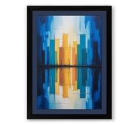 Mirrored City Forms Geometric Framed Wall Art Print A3 (42×29.7cm) Black, Wall Decor for Living Room, Bedroom, Office & Home, Ready to Hang, Art Gift