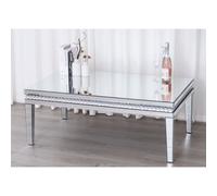 Mirrored Coffee Table with Crystal Detail