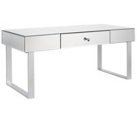 Coffee Table NESLE Mirrored Silver with Storage