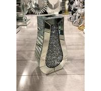 Mirrored Crushed Crystal Diamond Diamante Decorative Vase 20x40cm Flowers Bling