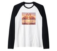 Mirrored Hearts at Sunrise Raglan Baseball Tee