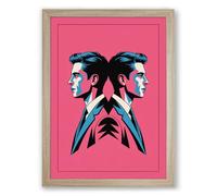 Mirrored Minds Modern Framed Wall Art Print A3 (42×29.7cm) Oak, Wall Decor for Living Room, Bedroom, Office & Home, Ready to Hang, Art Gift