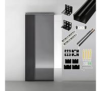 Mirrored Sliding Door Hardware Kit with Invisible Track and Quiet Operation for Smooth Wall-Mounted Installation