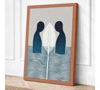 Mirrored Souls Minimalist Canvas Wall Art Print 24x16 Inch (61 x 41 cm)