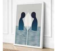 Mirrored Souls Minimalist Canvas Wall Art Print 30x20 Inch (76 x 51 cm)