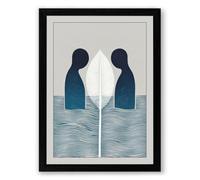 Mirrored Souls Minimalist Framed Wall Art Print A2 (59.4×42cm) Black, Wall Decor for Living Room, Bedroom, Office & Home, Ready to Hang, Art Gift