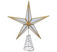 Mirrored Star Christmas Tree Topper | Gold Silver Tree Top Acrylic Star | Christmas Star Tree Topper - 30cm