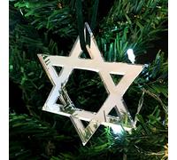 Mirrored Star of David Christmas Tree Decoration - Pack of 10