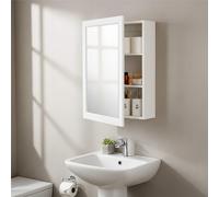 Mirrored Wall Cabinet with 2 Inner Shelves | Port