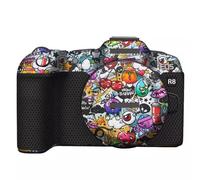 Mirrorless Camera Wrap Skin Vinyl Body Protective Sticker Premium Texture Ultra Slim Film Decals Cover for Canon EOS R8 EOSR8 (Graffiti White)