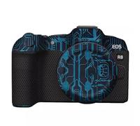 Mirrorless Camera Wrap Skin Vinyl Body Protective Sticker Premium Texture Ultra Slim Film Decals Cover for Canon EOS R8 EOSR8 (Circuit Blue)