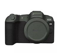 Mirrorless Camera Wrap Skin Vinyl Body Protective Sticker Premium Texture Ultra Slim Film Decals Cover for Canon EOS R8 EOSR8 (Leather Green)