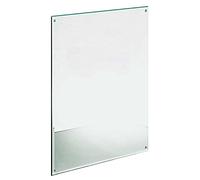 MirrorOutlet 4mm Polished Edges with Holes Fitness Workout Bathroom Large High Definition Gym Yoga Boxing Wall Mirror: Safety Backed (160 x 80cm)