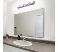 Mirroroutlet 4mm Sheet Mirror Glass Polished Edges With 4 Holes 100 X 70Cm