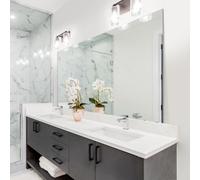 Mirroroutlet 4mm Sheet Mirror Glass Polished Edges With 4 Holes 140 X 90Cm