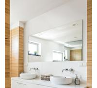 Mirroroutlet 4mm Sheet Mirror Glass Polished Edges With 4 Holes 150 X 100Cm