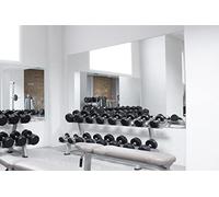 MirrorOutlet 6Ft X 3Ft 183 X 91cm Large Mirror Glass With 4 Holes Home Gym Dance Studio Etc