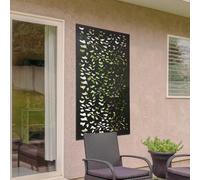 Mirroroutlet Amarelle Extra Large Metal Leaf Design Decorative Garden Screen Mirror 120X60Cm