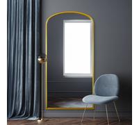 MirrorOutlet Angustus Gold Metal Wall Mirror - 170x85cm