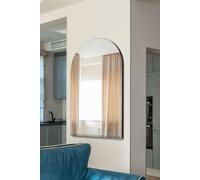 MirrorOutlet Arched Venetian Glass Frame Wall Mirror 2Ft7 X 3Ft11 80 X 120cm in Silver | Size: 1 Pack MirrorOutlet Silver 1 Pack