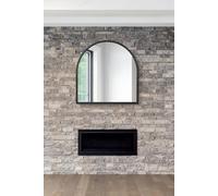 MirrorOutlet The Arcus - Gold Framed Modern Full Length Arched Leaner/Wall Mirror 39" X 39" (100CM X 100CM) Silver Mirror Glass with Black All weather Backing.