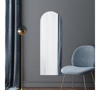 MirrorOutlet Arcus Black Metal Arch Wall Mirror - 150x50cm