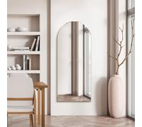 MirrorOutlet Arcus Black Metal Arch Wall Mirror - 160x70cm