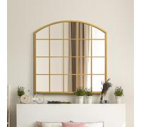 MirrorOutlet Arcus Gold Metal Arch Wall Mirror - 100x100cm