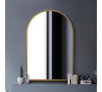 MirrorOutlet Arcus Gold Metal Arch Wall Mirror - 120x80cm