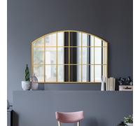 MirrorOutlet Arcus Gold Metal Arch Wall Mirror - 75x110cm