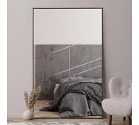 Mirroroutlet Artus - Black Aluminium Edged Full Length Wall Leaner Mirror 68" X 43" (174Cm X 110Cm)