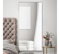 Mirroroutlet Artus - Silver Aluminium Edged Full Length Wall Leaner Mirror 68" X 33" (174Cm X 85Cm)